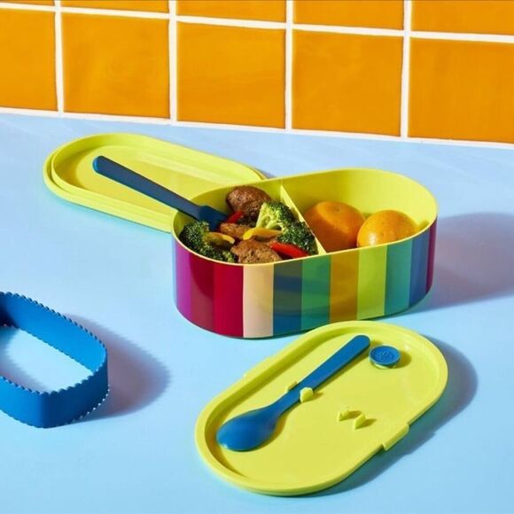 Tabitha Brown Bento Color Striped  Lunch Snack Eat Set - Picture 4 of 6